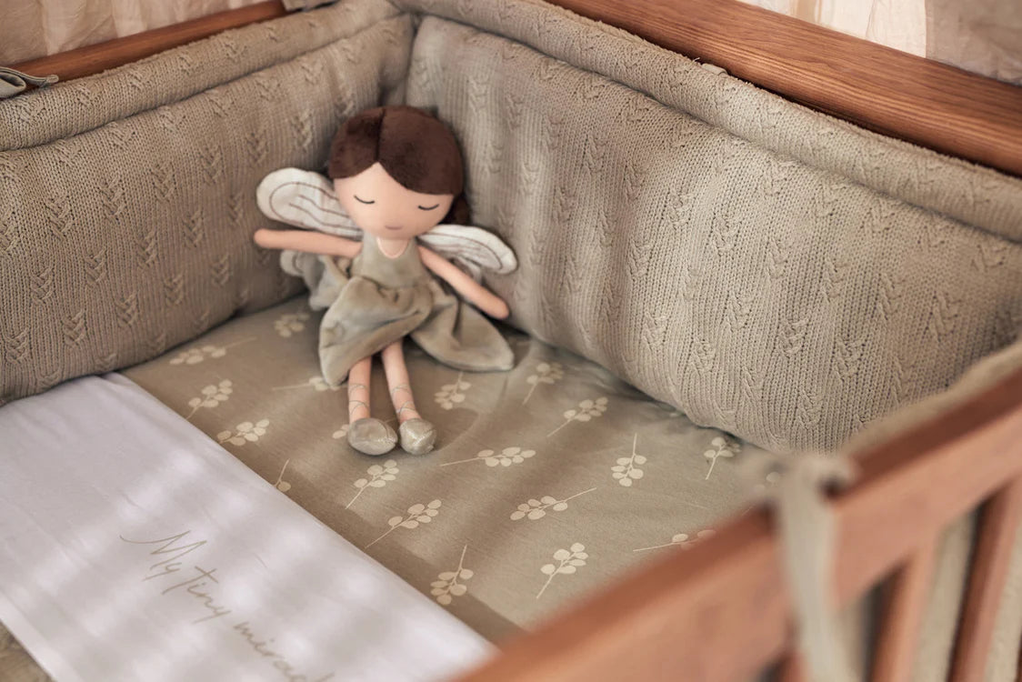 Fitted sheet crib/co-sleeper (40/50 x 80/90 cm) - Twig Olive Green