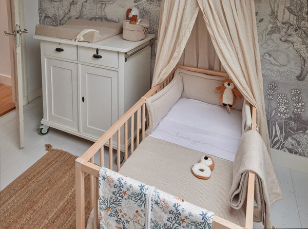 Ledikantlaken babybed (120x150 cm) - Love You Nougat