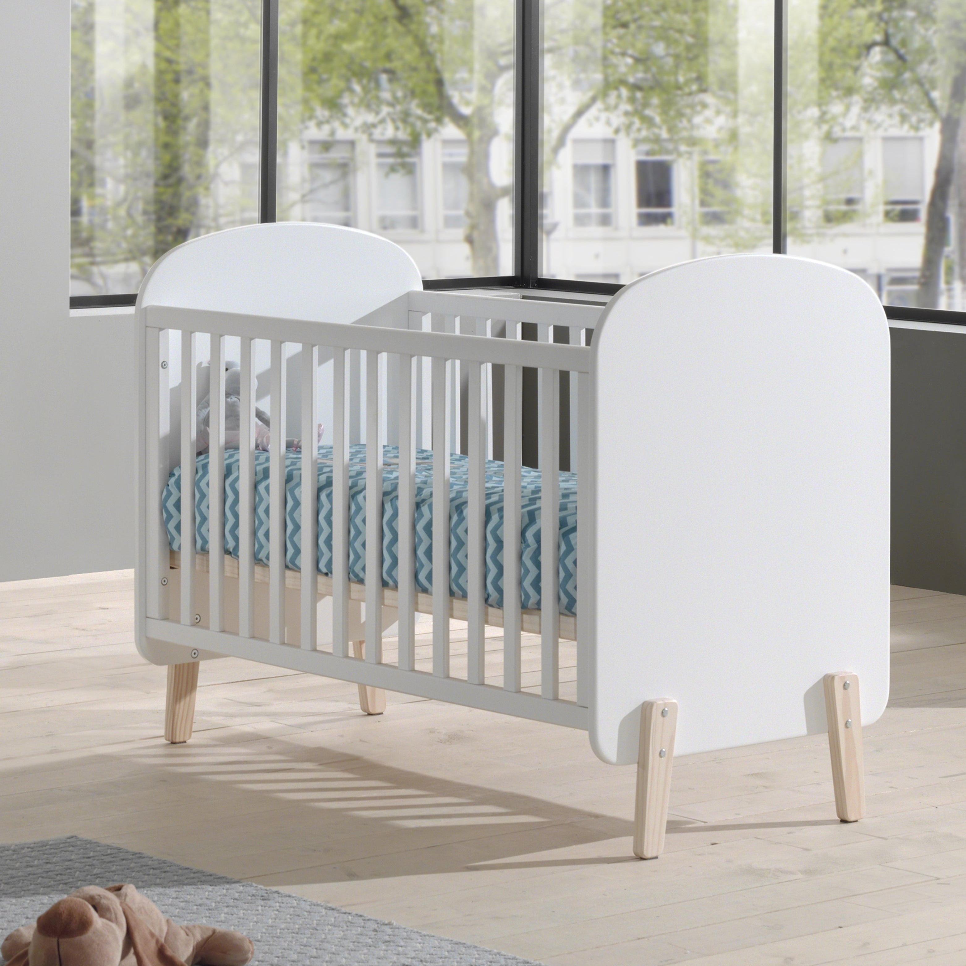 Kiddy bed 60x120 - Wit/Natuur