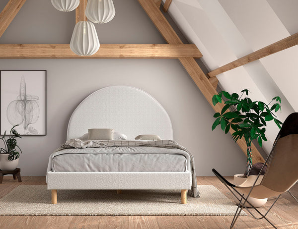 Moon bed 140x200 - Wit