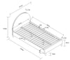 Moon bed 140x200 - Wit