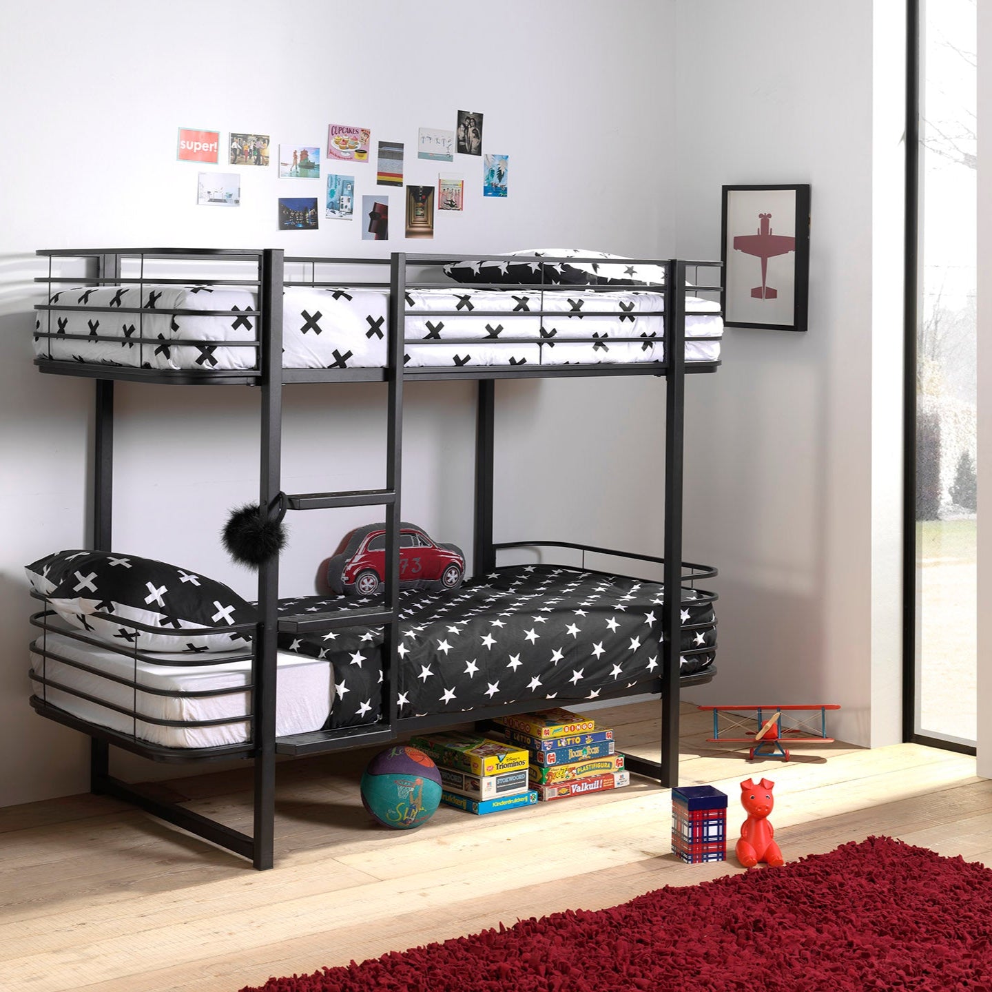 Stapelbed Oscar - Zwart