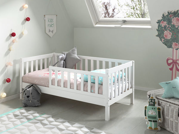Toddler bed 70x140 with or without matching bed drawer - white