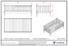 Toddler bed 70x140 with or without matching bed drawer - gray