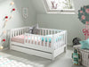 Toddler bed 70x140 with or without matching bed drawer - white