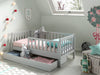 Toddler bed 70x140 with or without matching bed drawer - gray