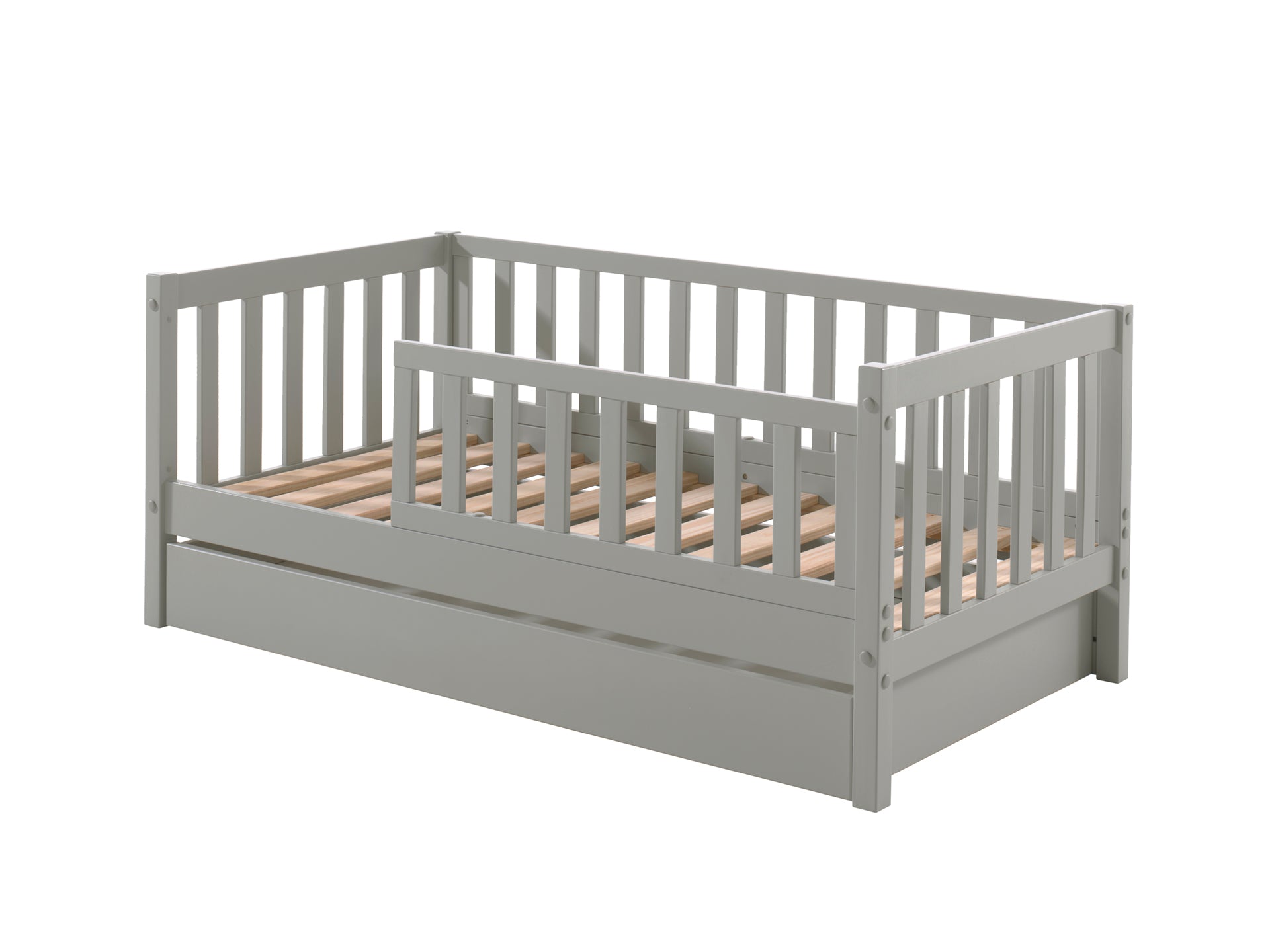 Toddler bed 70x140 with or without matching bed drawer - gray