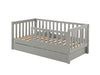 Toddler bed 70x140 with or without matching bed drawer - gray
