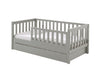 Toddler bed 70x140 with or without matching bed drawer - gray