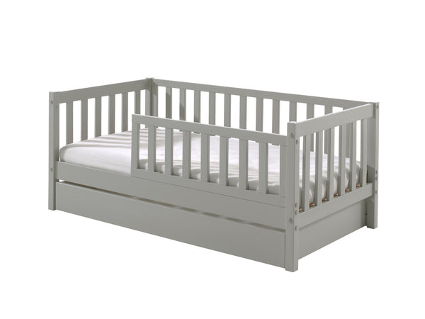 Toddler bed 70x140 with or without matching bed drawer - gray