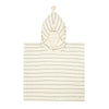 Nobodinoz Poncho - Black Stripes Waffle (6-9 jaar)