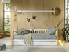 Tipi bed with fence with or without matching drawer 90x200