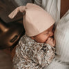 Ribbed bun hat - Rose