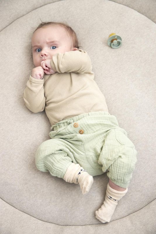 Playpen mat Sand Melange/Teddy Round