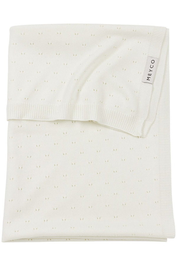 Deken Bamboe Ajour (75x100 cm) - Offwhite