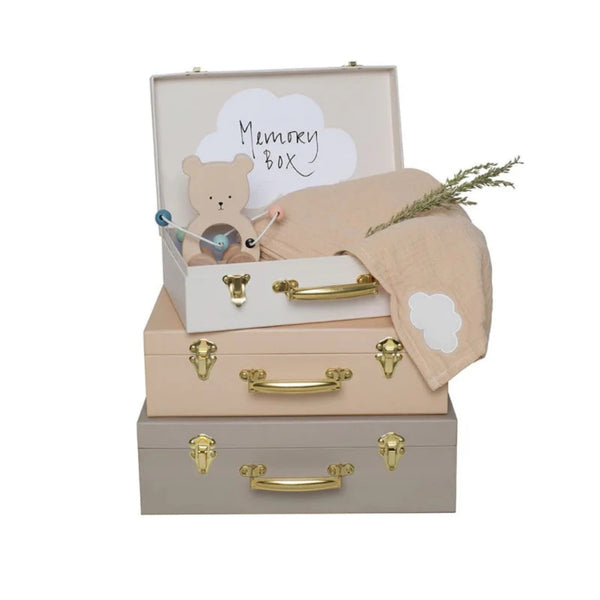 Set of 3 storage cases - Beige