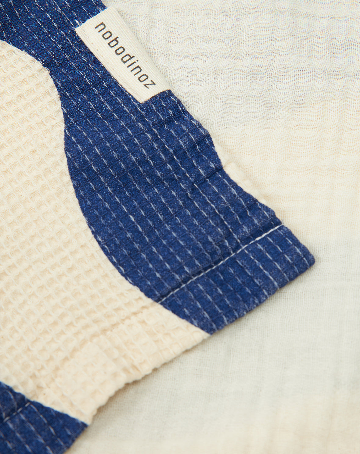 Nobodinoz Poncho - Blue Waves Waffle (3-6 jaar)