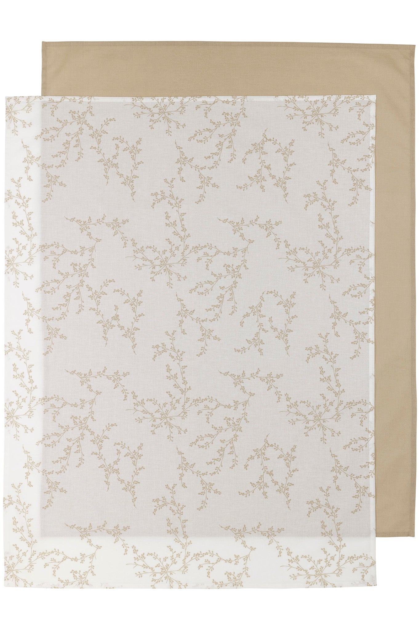 Ledikantlaken 2-pack (100x150cm) - sand branches / sand