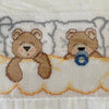 Embroidered crib sheet (unique item - handicraft)