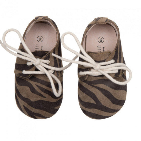 Oxford booties Zebra brown