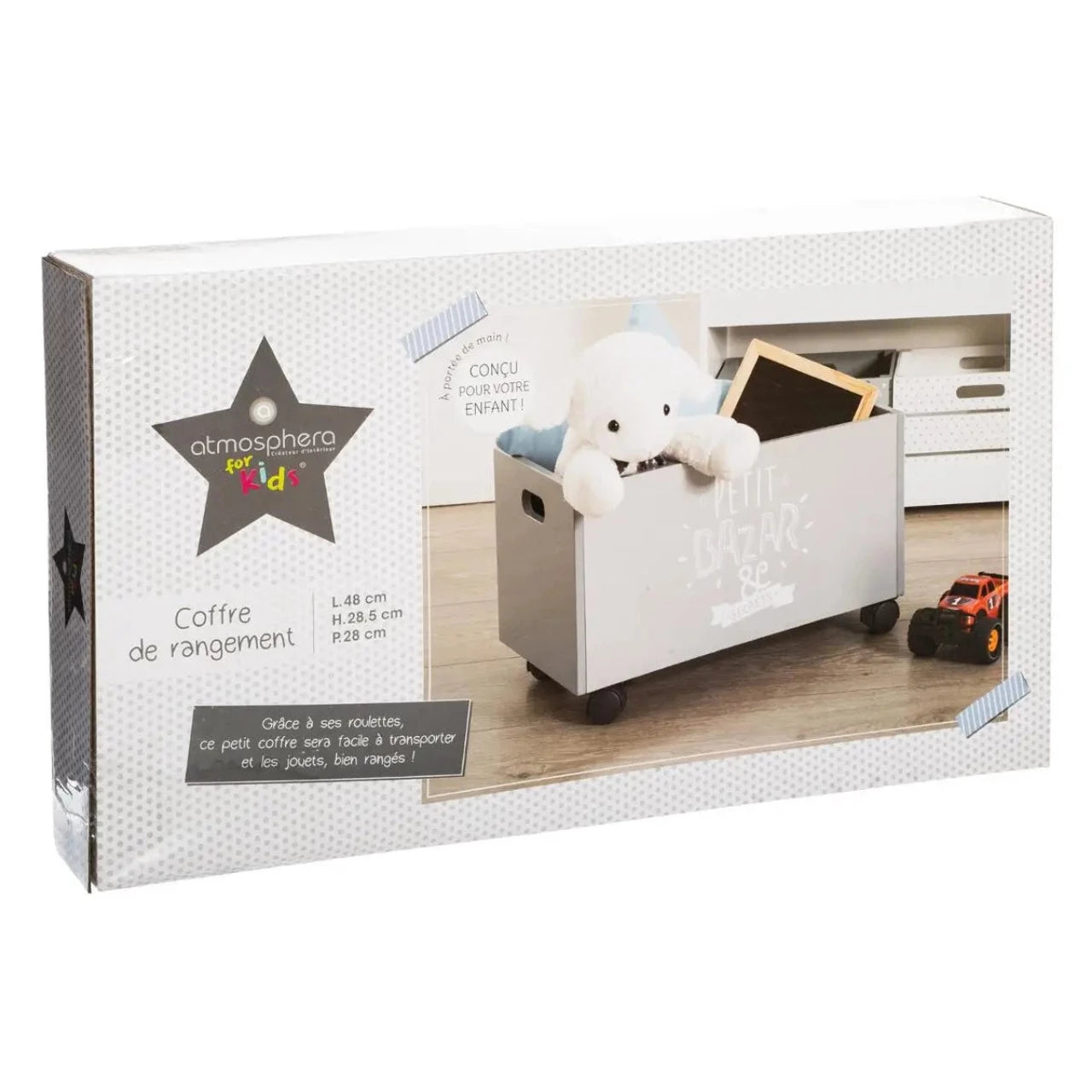 Toy box with wheels