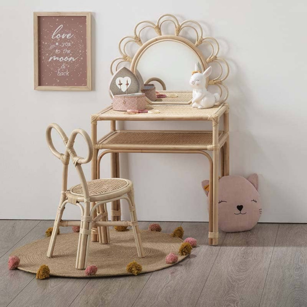 Wanddecoratie "Love you to the moon"