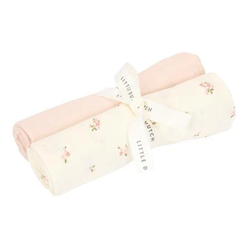 2-pack hydrofiele doeken 70x70 - Fair Blossom/Soft Pink