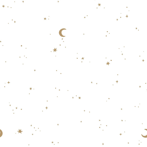 Vliesbehang - Moon & Stars (53 x 1000 cm)