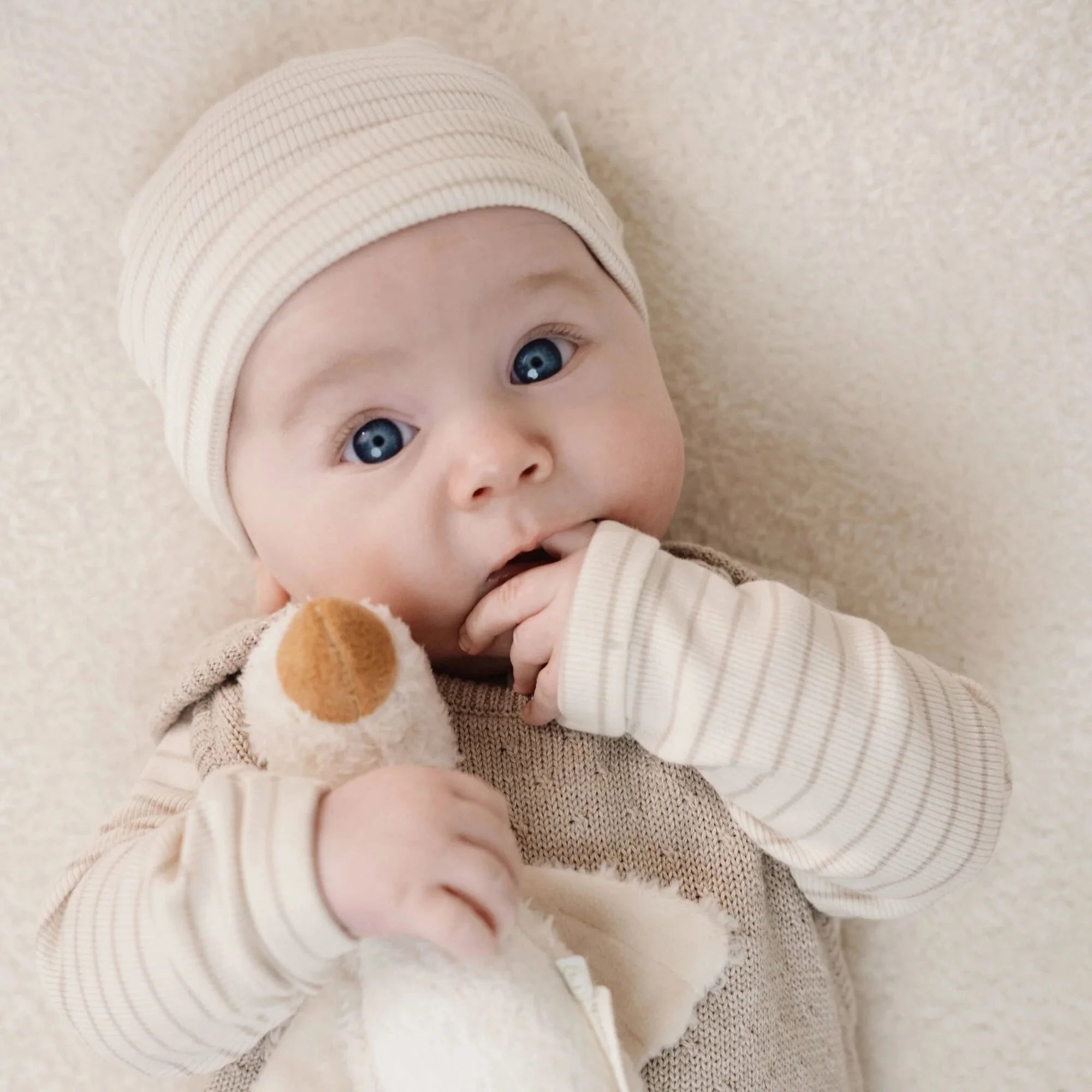 Newborn mutsje - Newborn Naturals Stripe