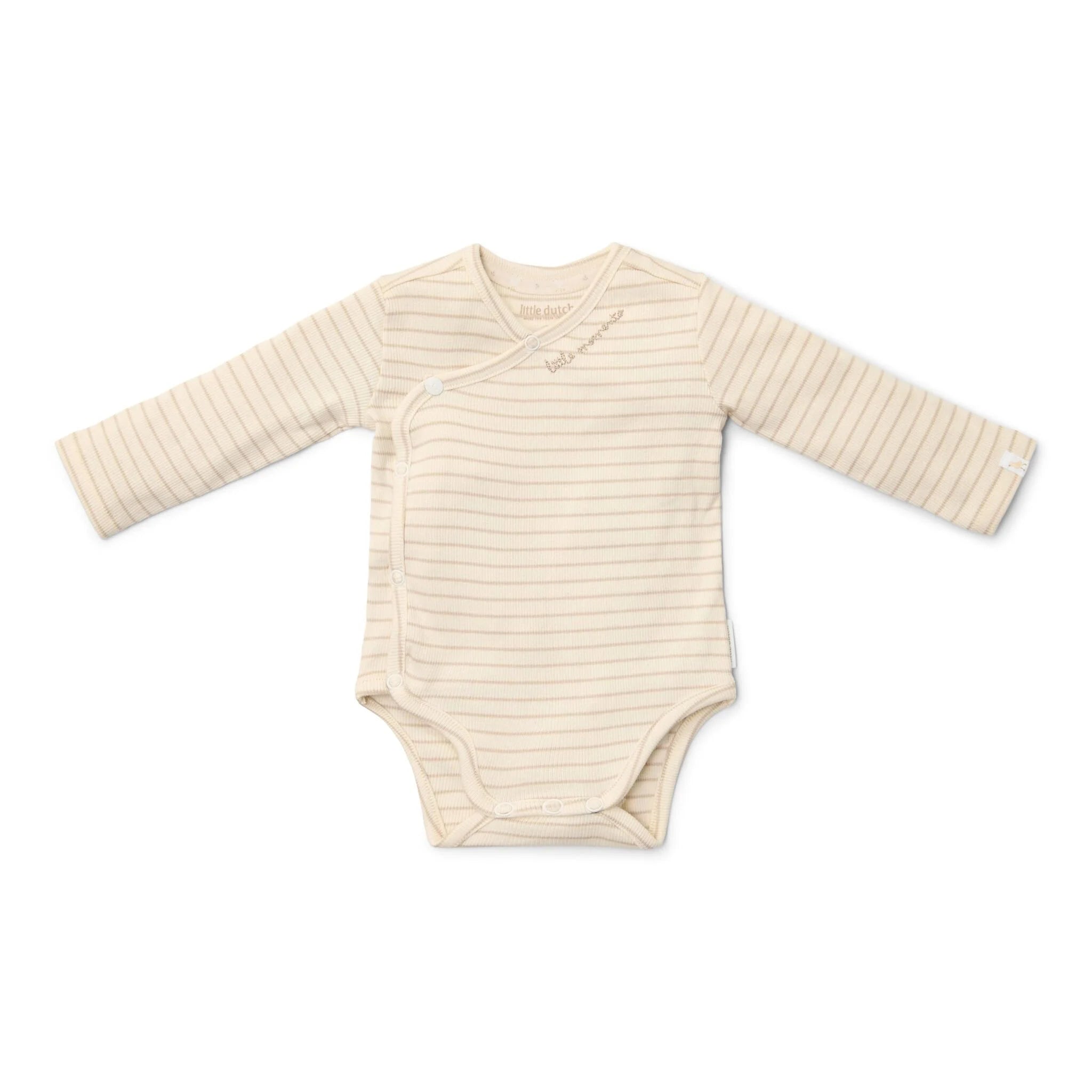 Set van overslagromper en legging - Newborn Naturals - Stripe (maat 56)