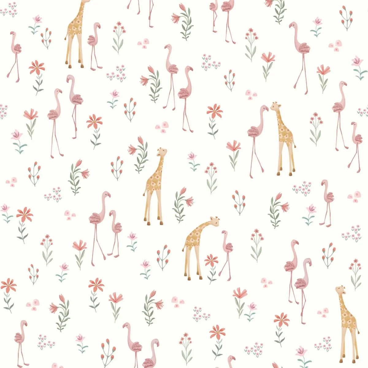 Behang - Blooming Safari