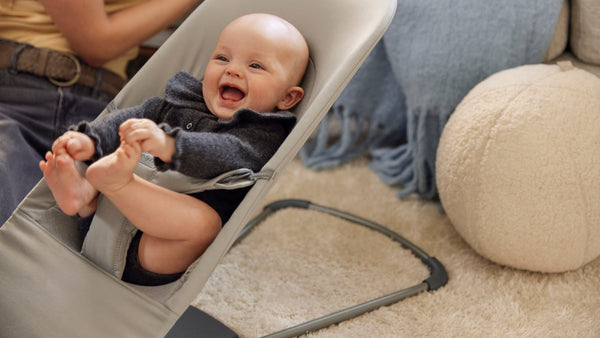Wipstoel Bliss (0-2 jaar) - Tri-fabric Soft Sand Grey (2-in-1)
