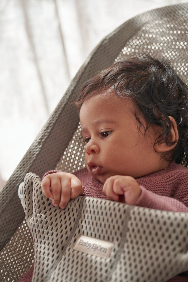 Wipstoel Bliss (0-2 jaar) - Mesh Grey Beige (2-in-1)