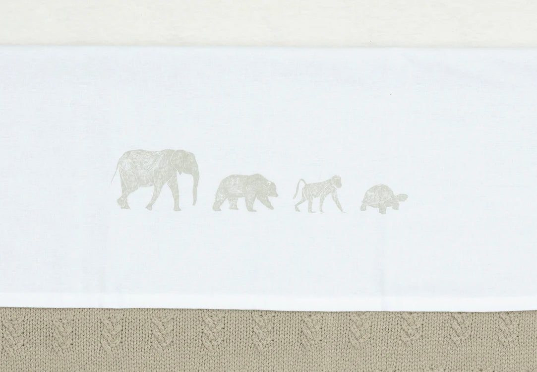 Ledikantlaken Animals babybed (120x150 cm) - Olive Green