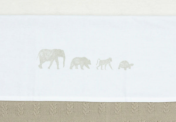 Ledikantlaken Animals babybed (120x150 cm) - Olive Green