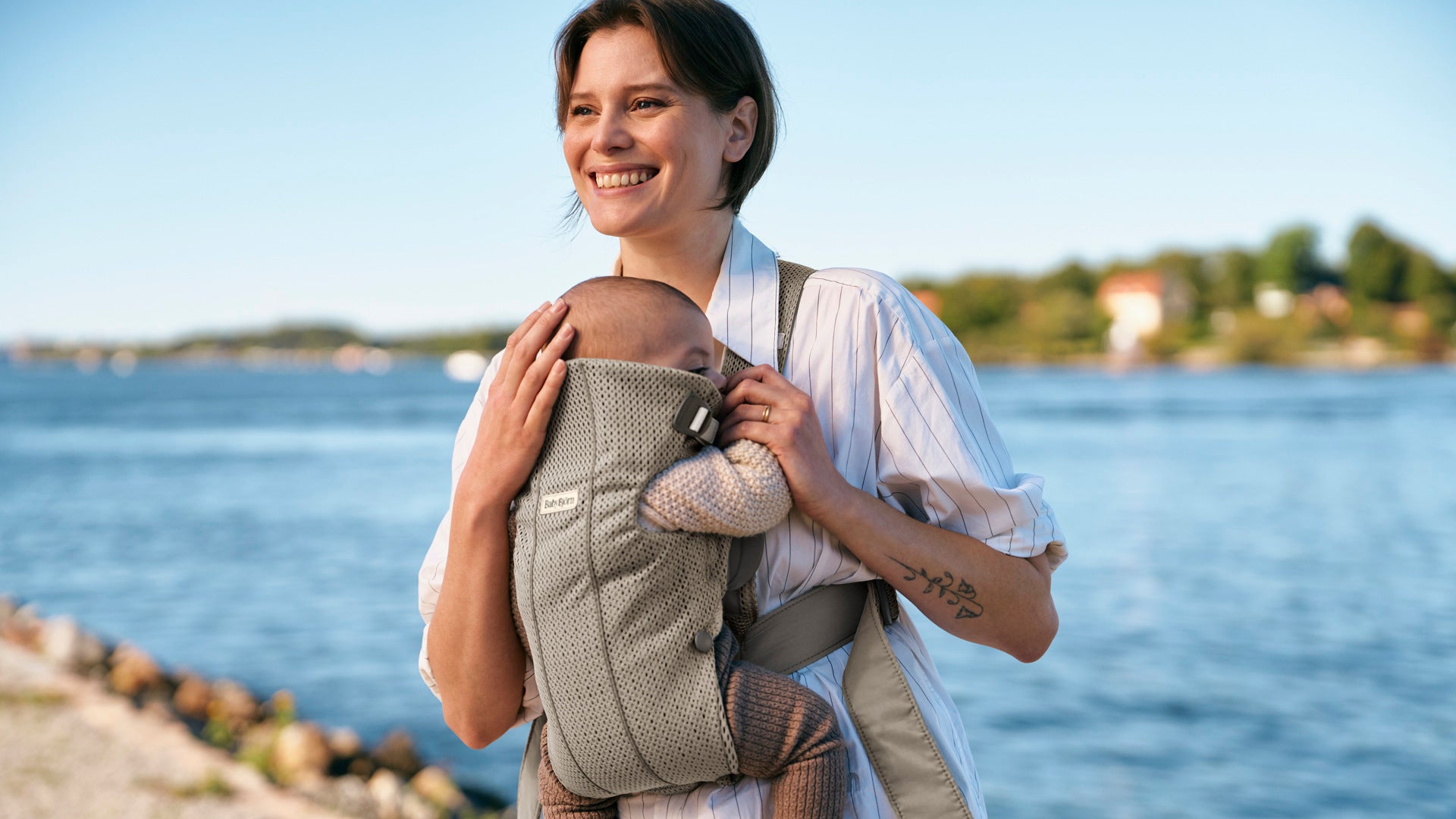 Draagzak Mini - Mesh Gray Beige
