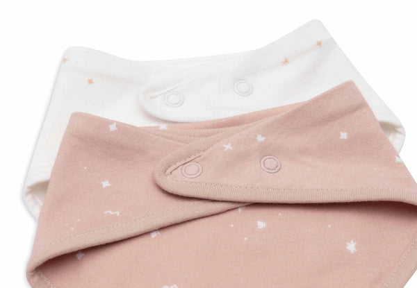 2-pack Bandana Slabben Twinkling - Wild Rose/Ivory