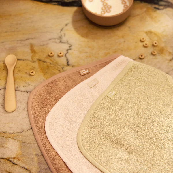 3-pack Badstof Slabben - Sand/Soft Matcha/Milky Coffee