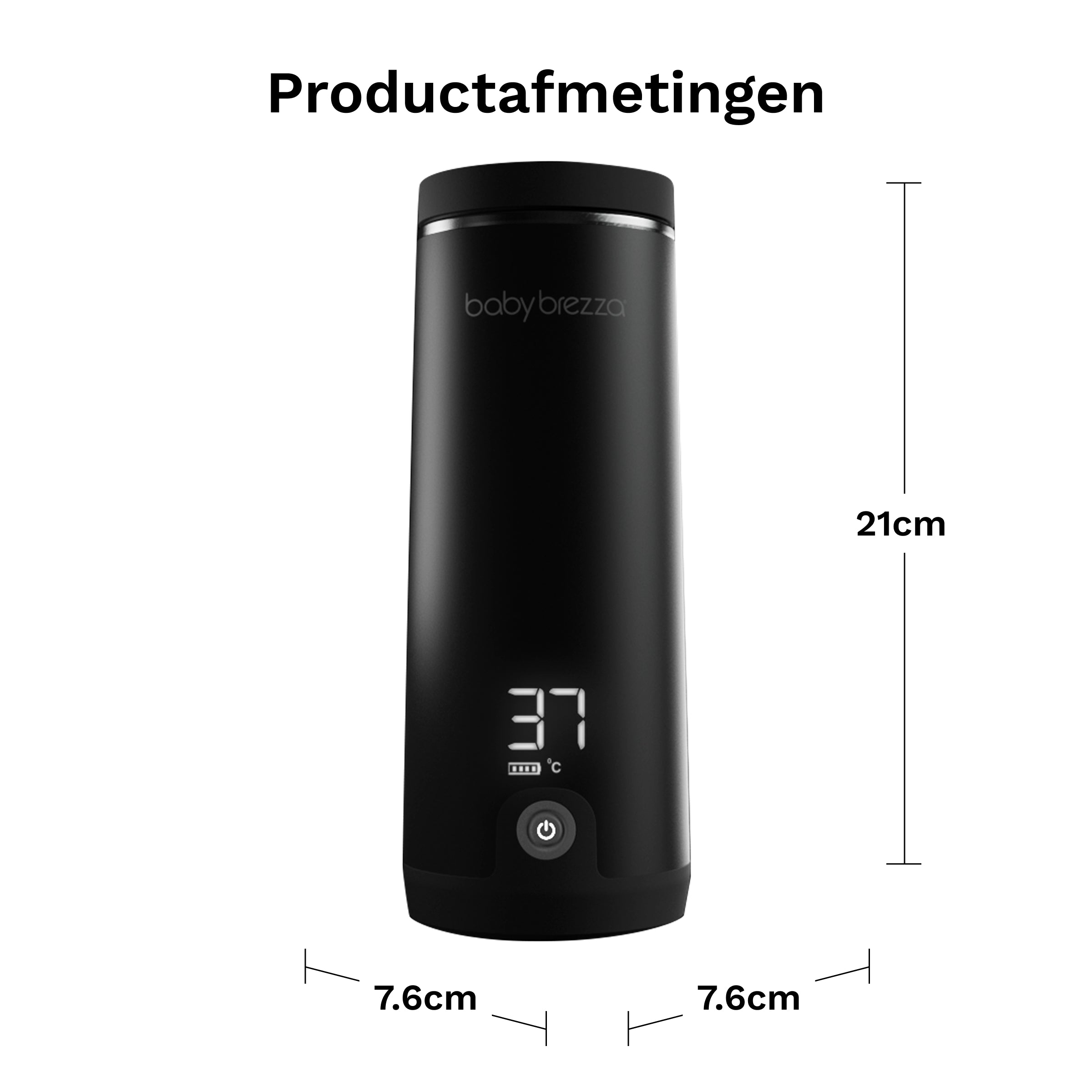 Draagbare flessenwarmer voor (moeder)melk of water