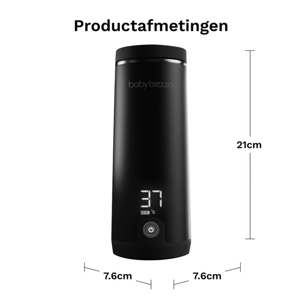 Draagbare flessenwarmer voor (moeder)melk of water