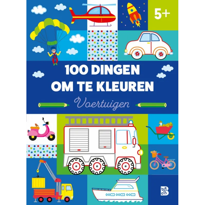 100 dingen om te kleuren: voertuigen (5+)