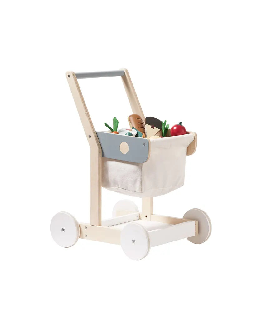 Houten winkelwagen