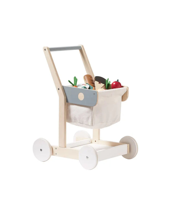 Houten winkelwagen