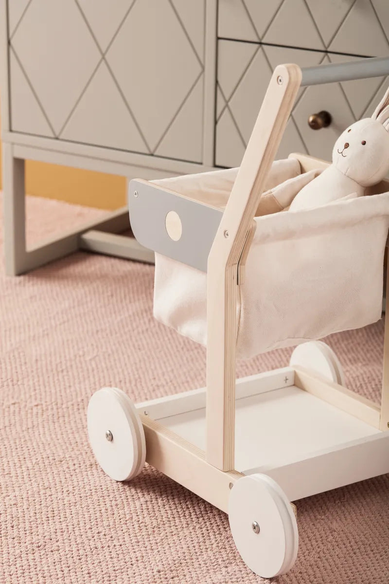Houten winkelwagen