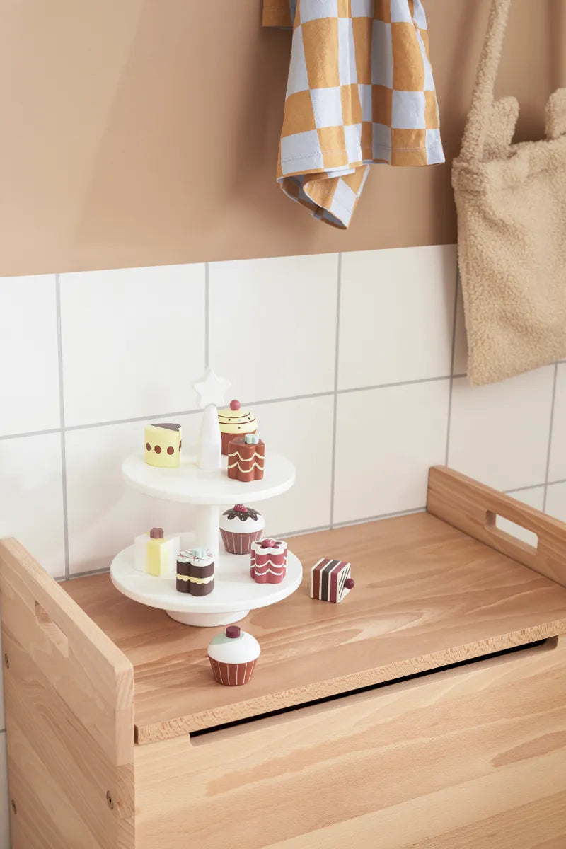 Houten gebakjes