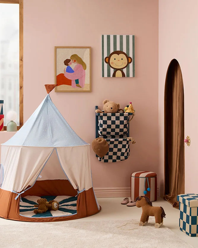 Circus speelkleed - Blauw (112 cm)