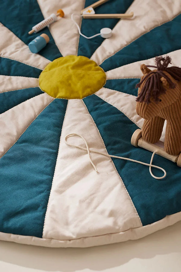 Circus speelkleed - Blauw (112 cm)