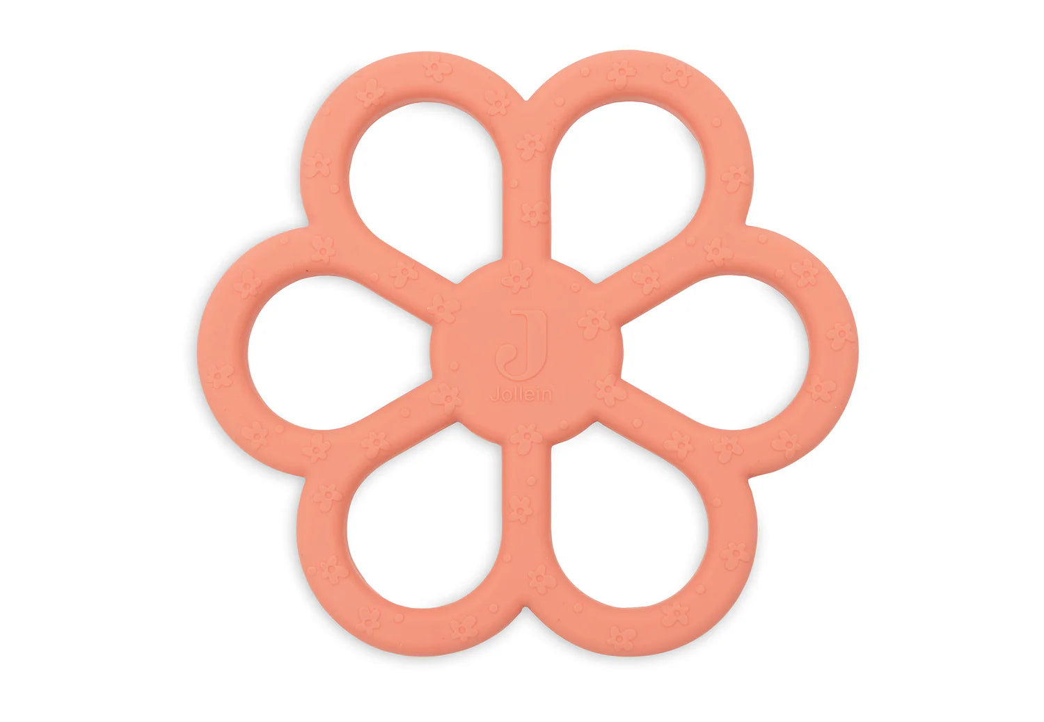 Bijtring Siliconen Flower Coral