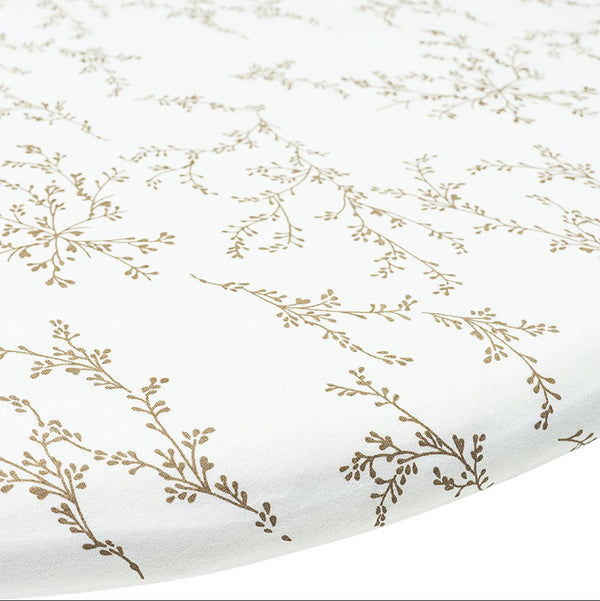 Boxmatras hoeslaken rond (90/95cm) - Sand Branches