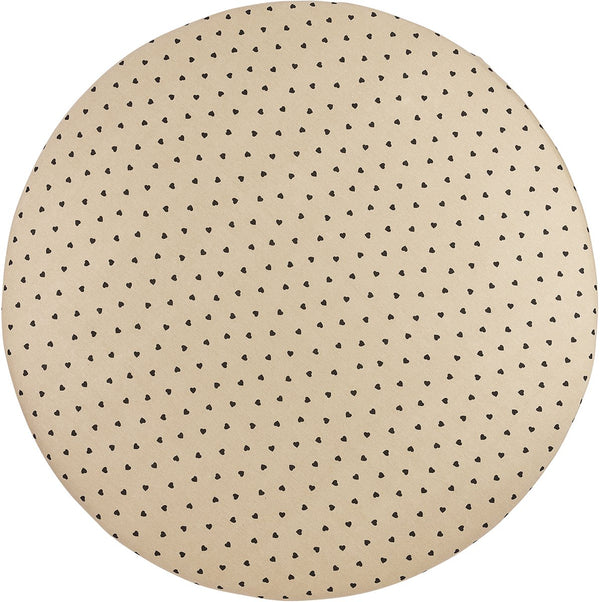 Boxmatras hoeslaken rond (90/95cm) - Sweet Hearts Black